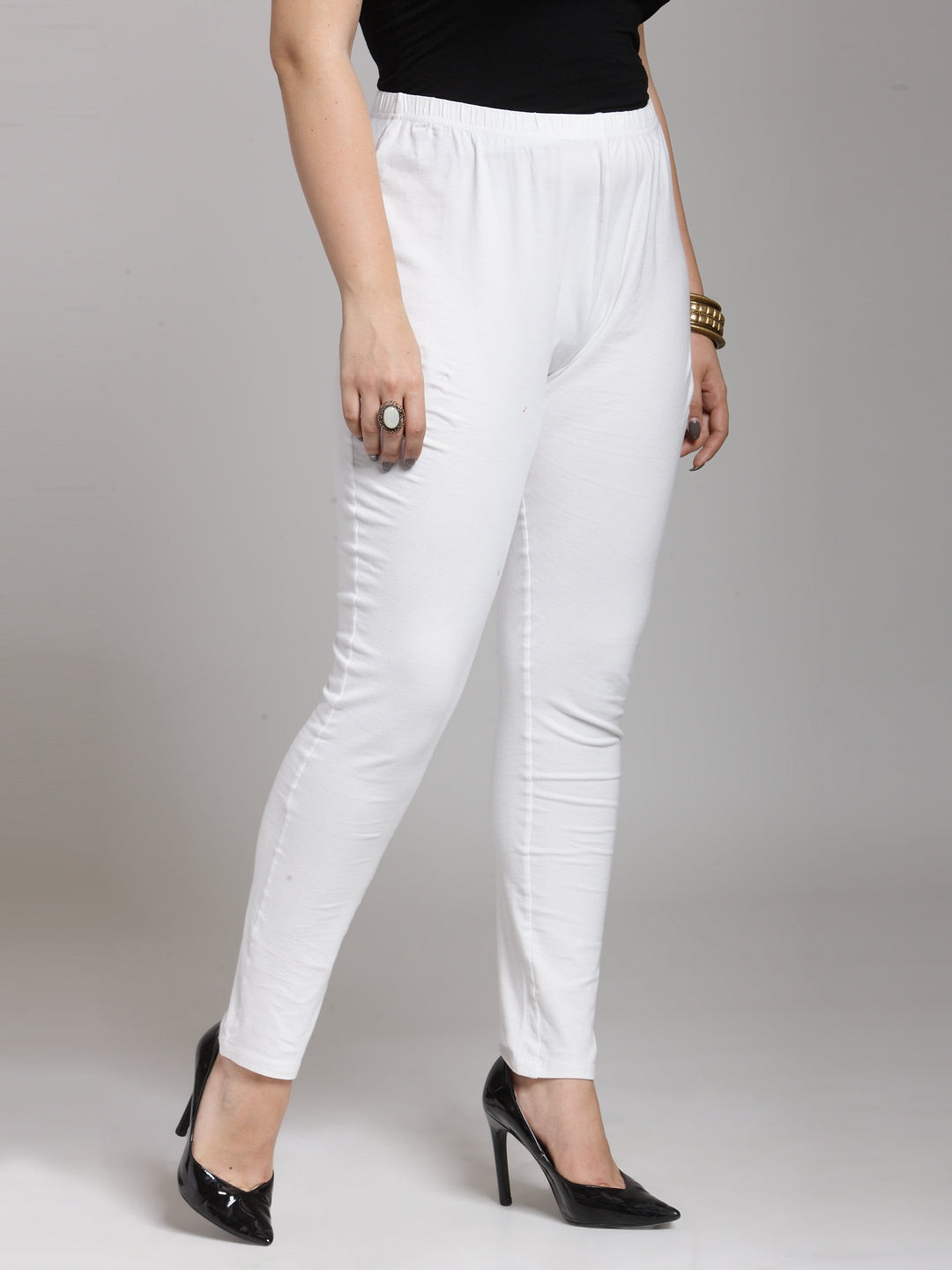 White hotsell churidar leggings