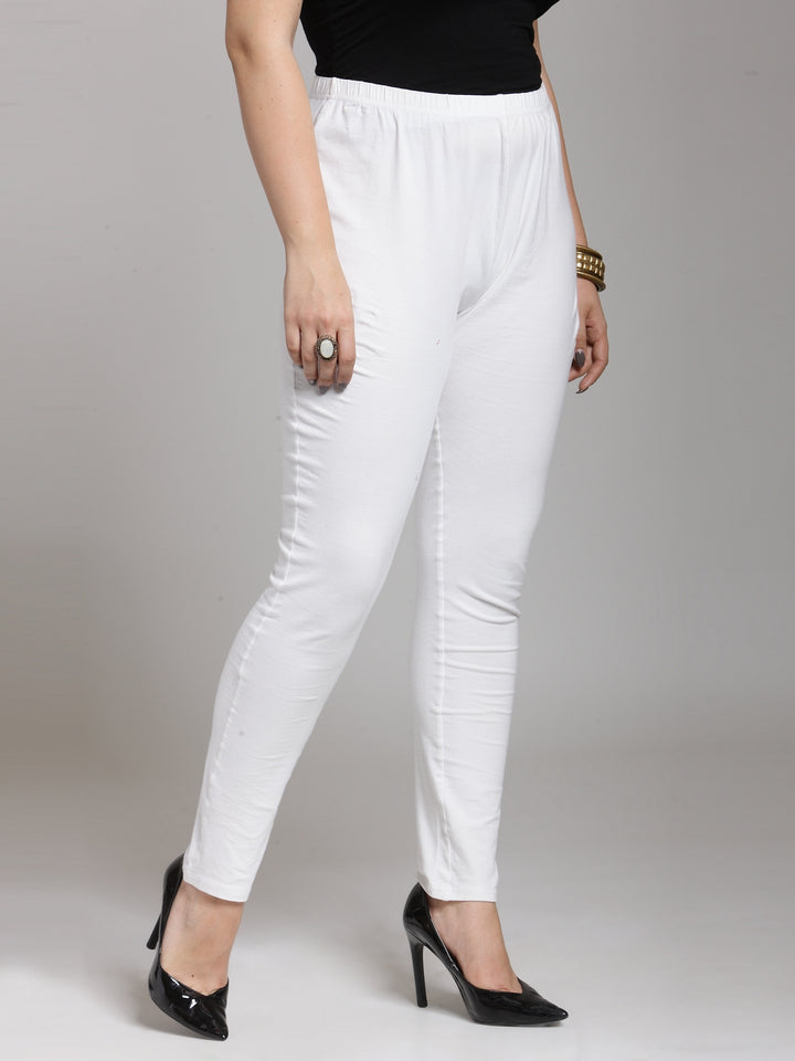 plusS White Churidar Leggings