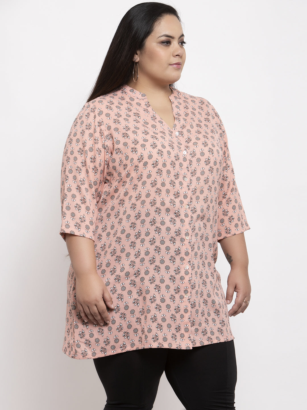 Women Pink Printed Tunic