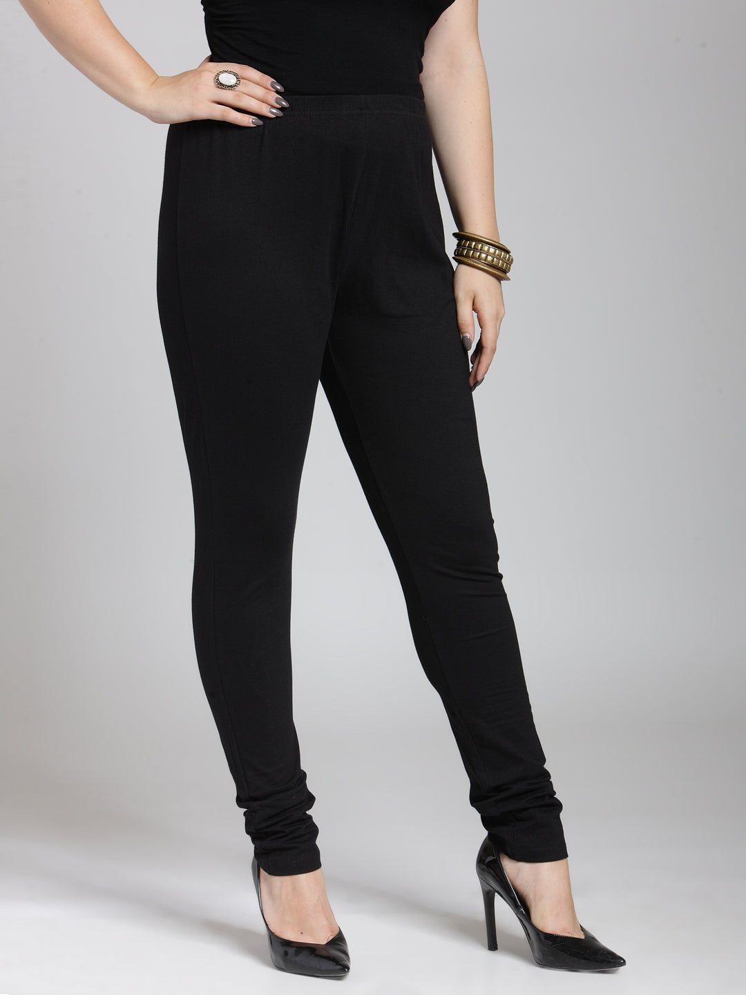 Plus Size Women Solid Legging