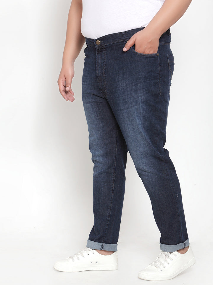 Men Blue Regular Fit Mid-Rise Clean Look Jeans