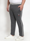 Plus Size   Charcoal Solid Track Pants
