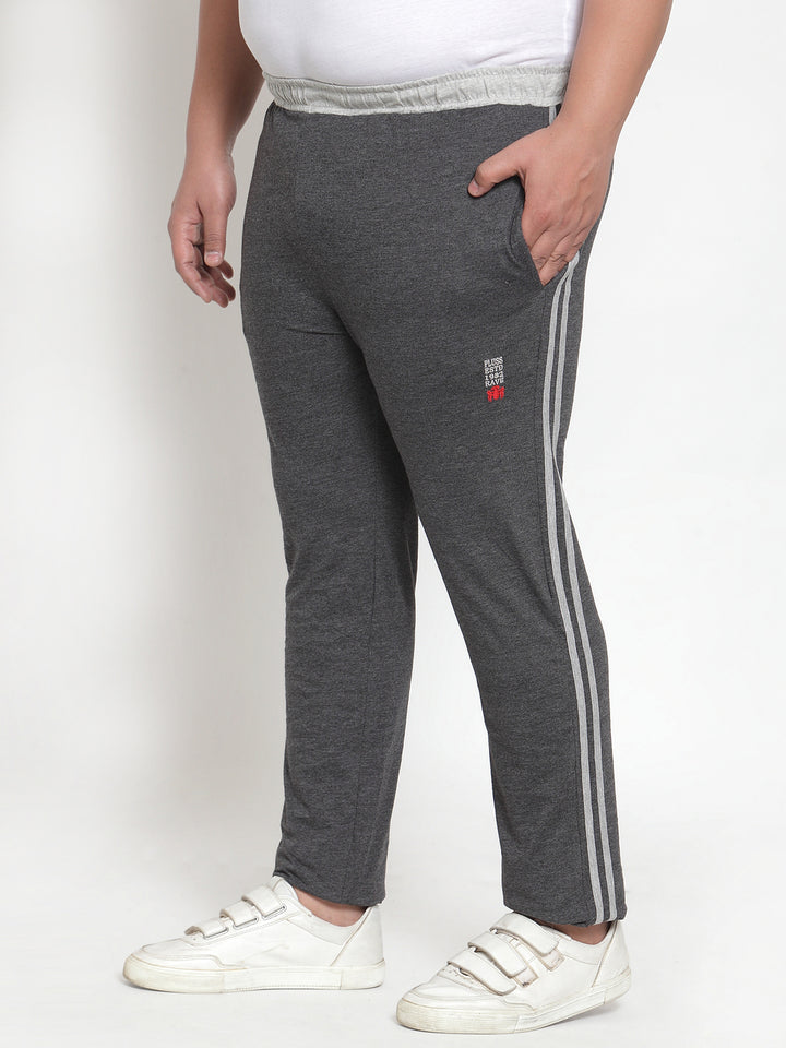 plusS   Charcoal Solid Track Pants