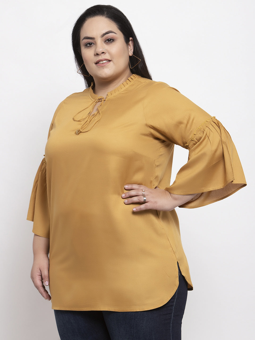 Mustard Yellow Solid Tunic