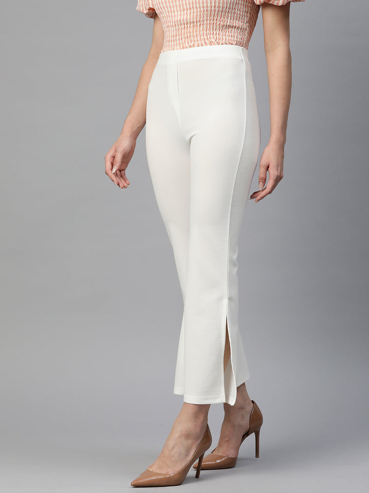 Flared High-Rise Trousers