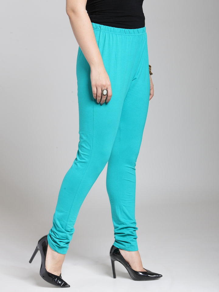 plusS Turquoise Blue Churidar Leggings