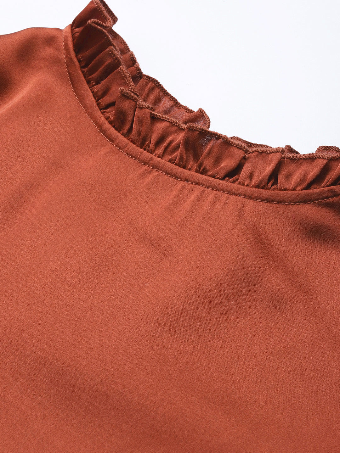 plusS Rust Georgette Top