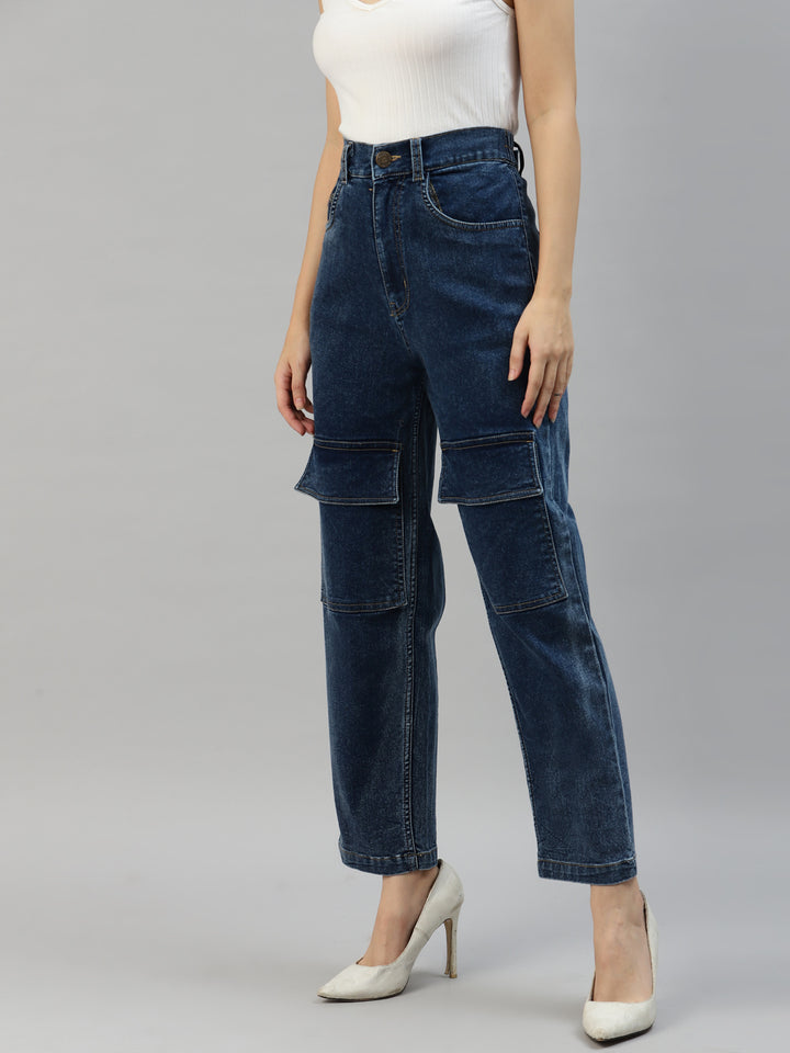 Women Blue High-Rise Light Fade Stretchable Jeans