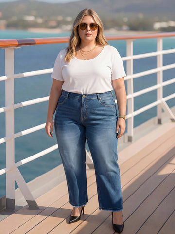Plus Size Women Stretchable Jeans