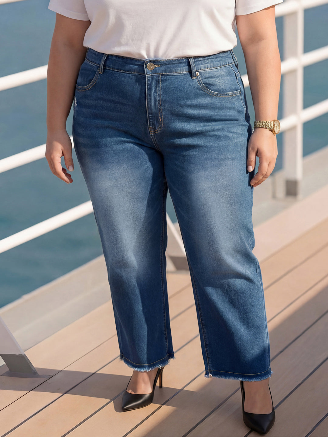 Plus Size Women Stretchable Jeans