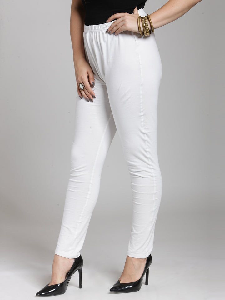 plusS White Churidar Leggings