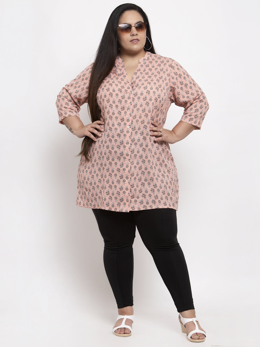 Women Pink Printed Tunic