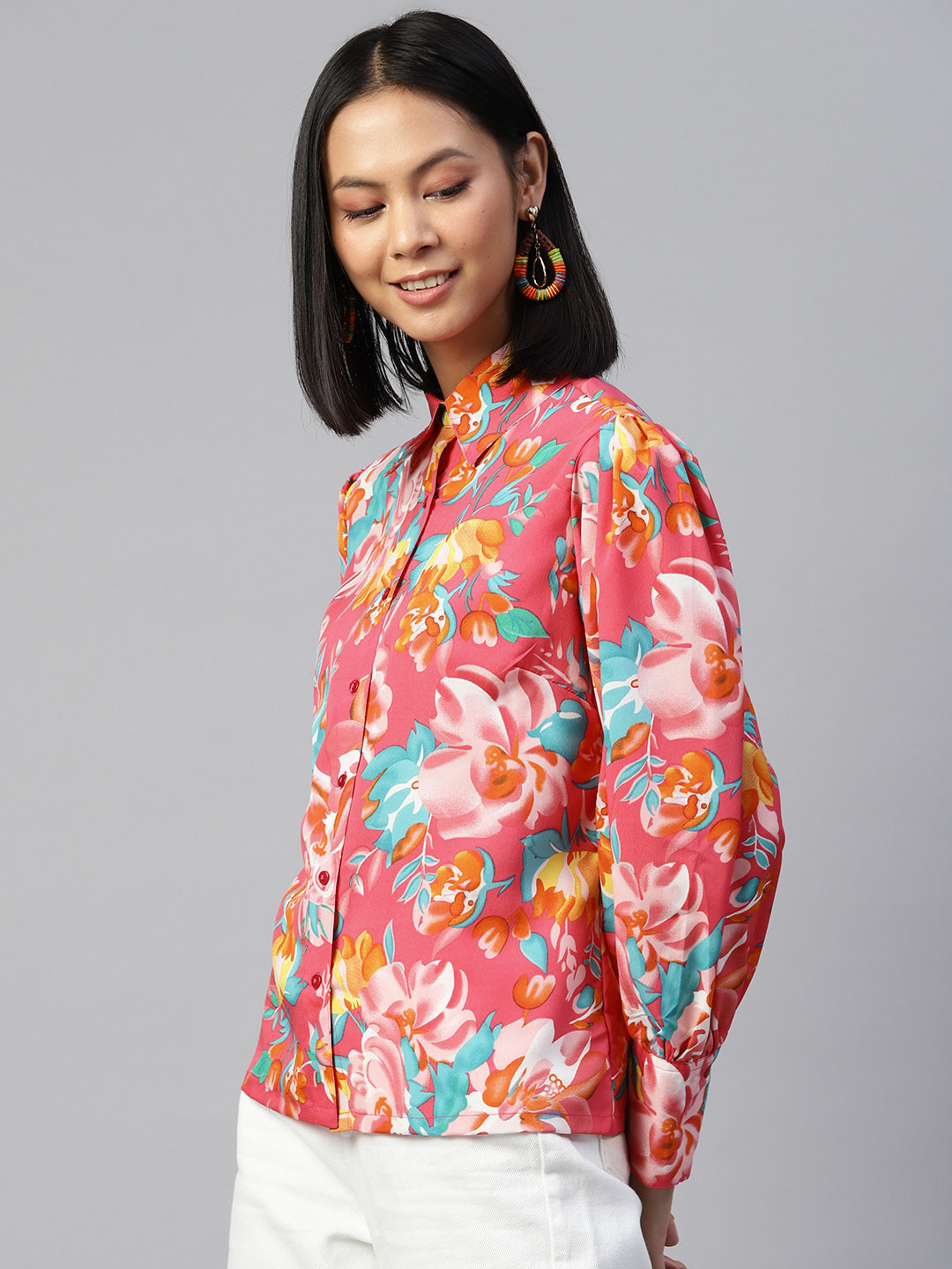 Women Floral Printed Casual Shirt