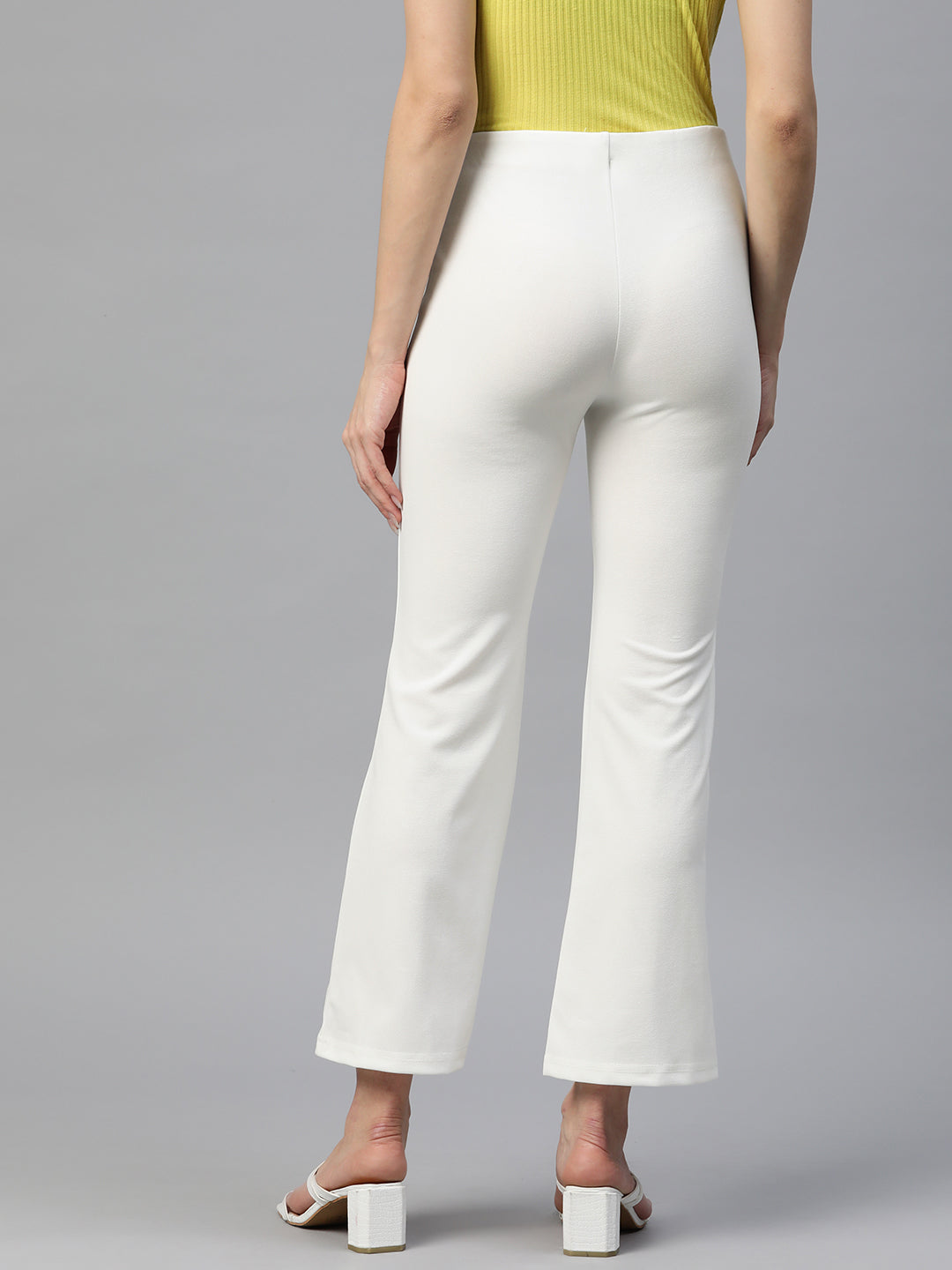 Flared High-Rise Trousers