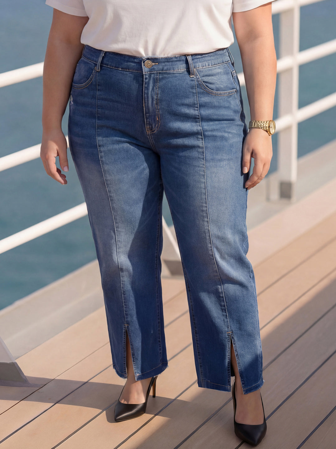 Plus Size Women Stretchable Jeans