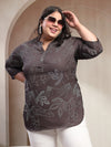 Plus Size Floral Print Top