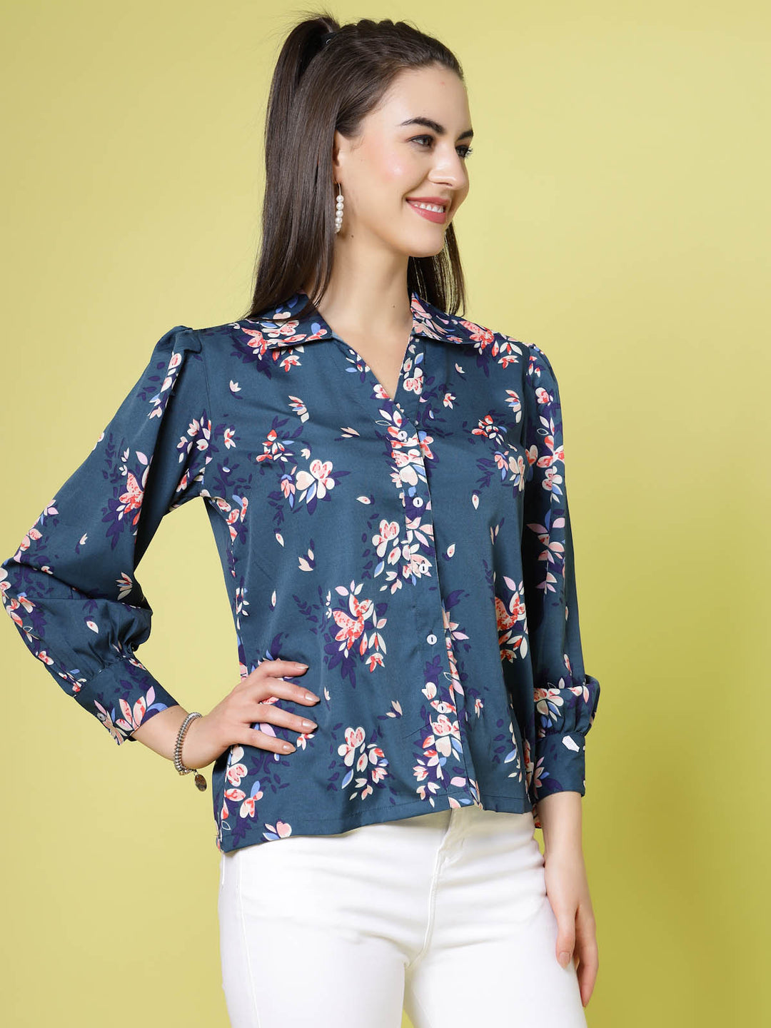 Floral Printed Regular Fit Casual Shirt