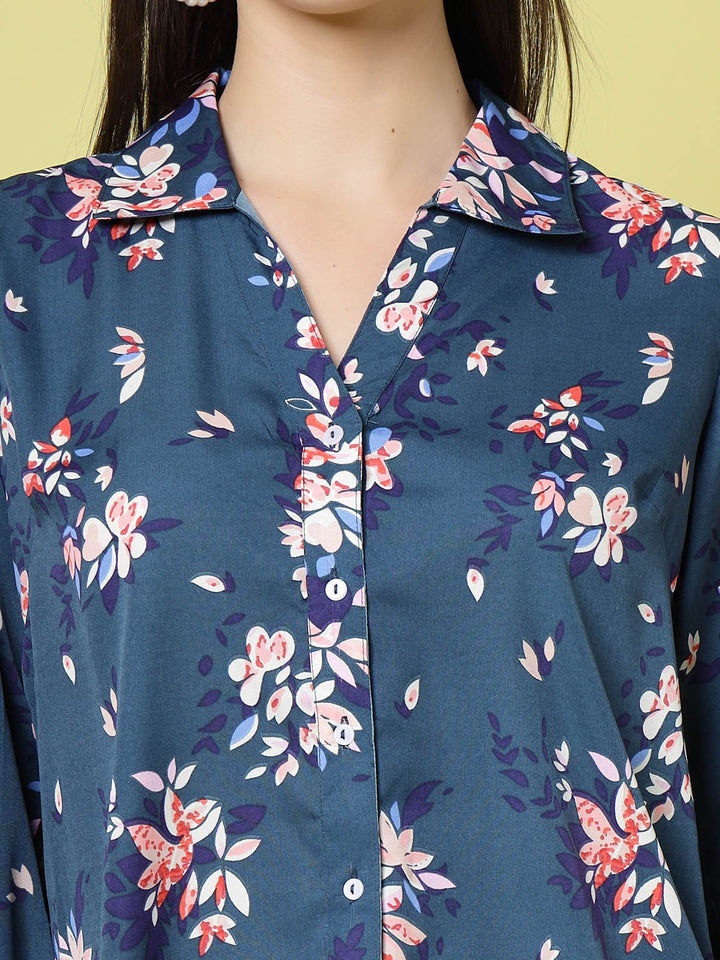 Floral Printed Regular Fit Casual Shirt