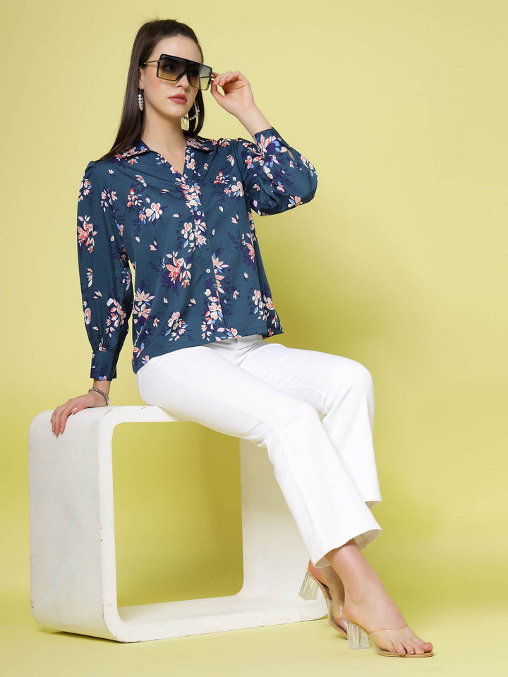 Floral Printed Regular Fit Casual Shirt