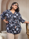 Plus Size Floral Print Top