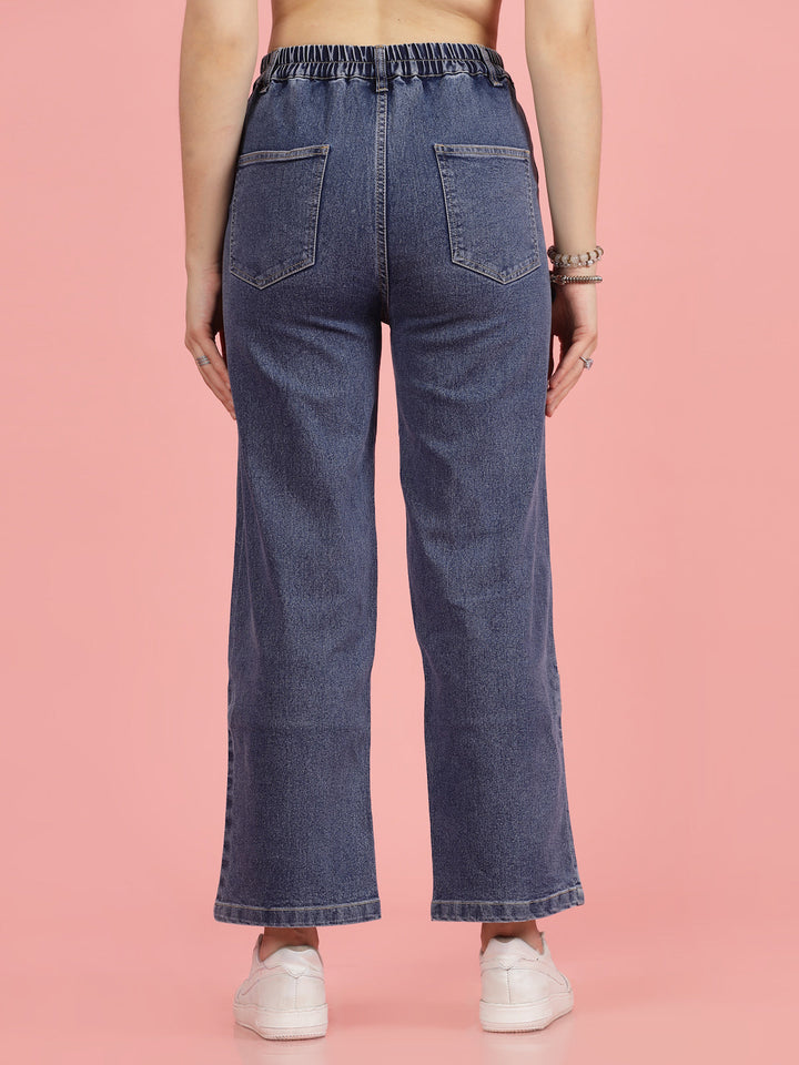 Women Low Distress Stretchable Jeans