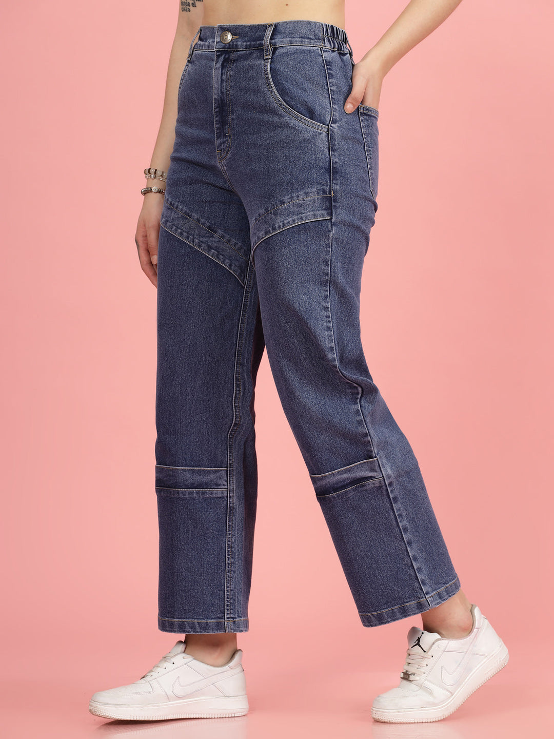 Women Low Distress Stretchable Jeans