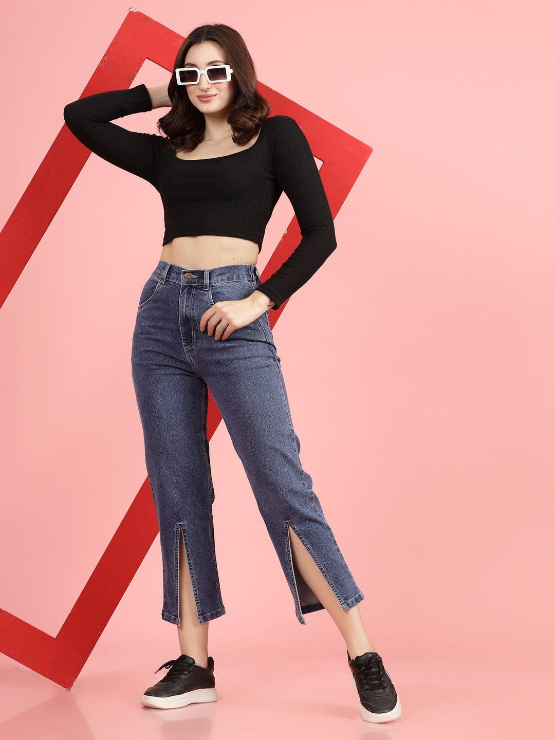 Women Low Distress Stretchable Jeans