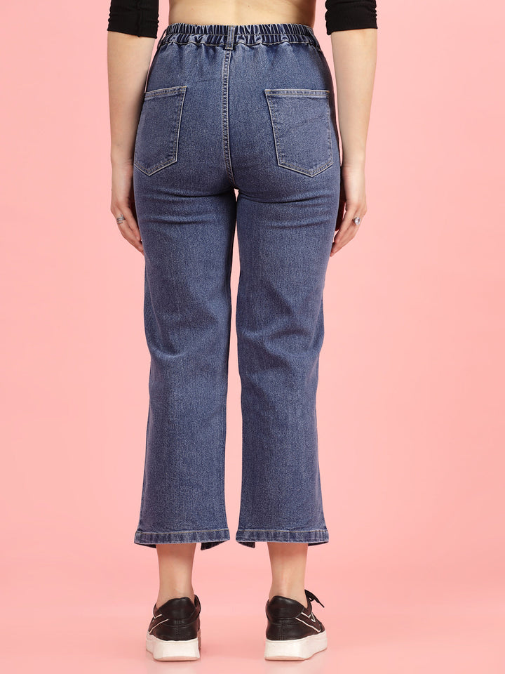 Women Low Distress Stretchable Jeans