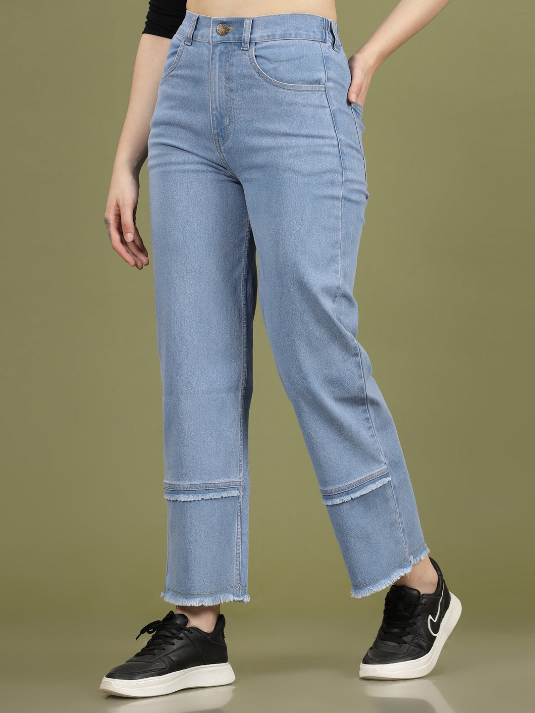 Women High-Rise Clean Look Cotton Jeans