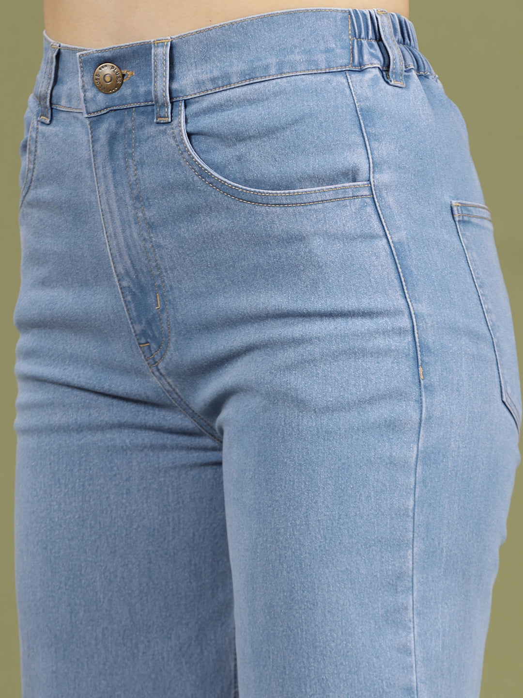 Women High-Rise Clean Look Cotton Jeans