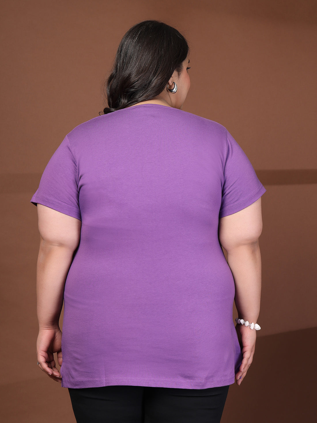 Plus Size Typography Printed T-shirt