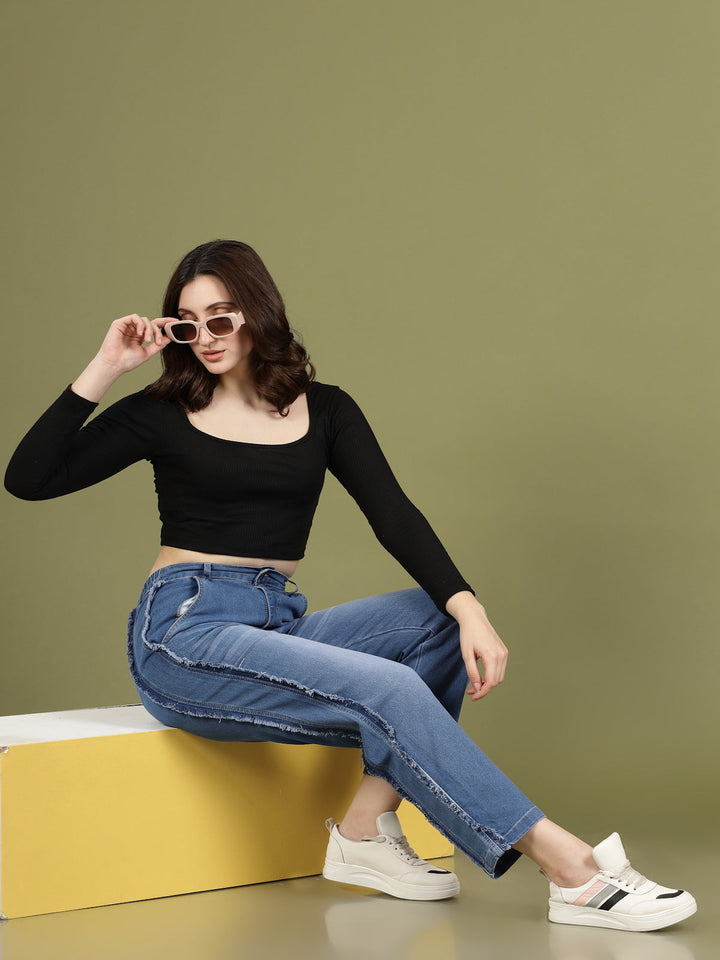 Women Light Fade Stretchable Jeans