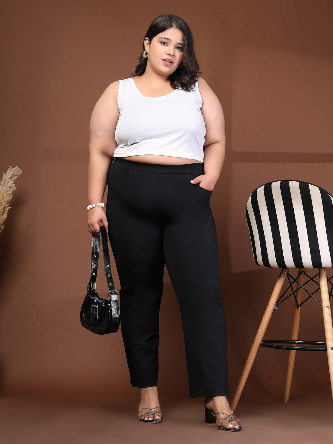 Plus Size Ankle Length Gym Tights