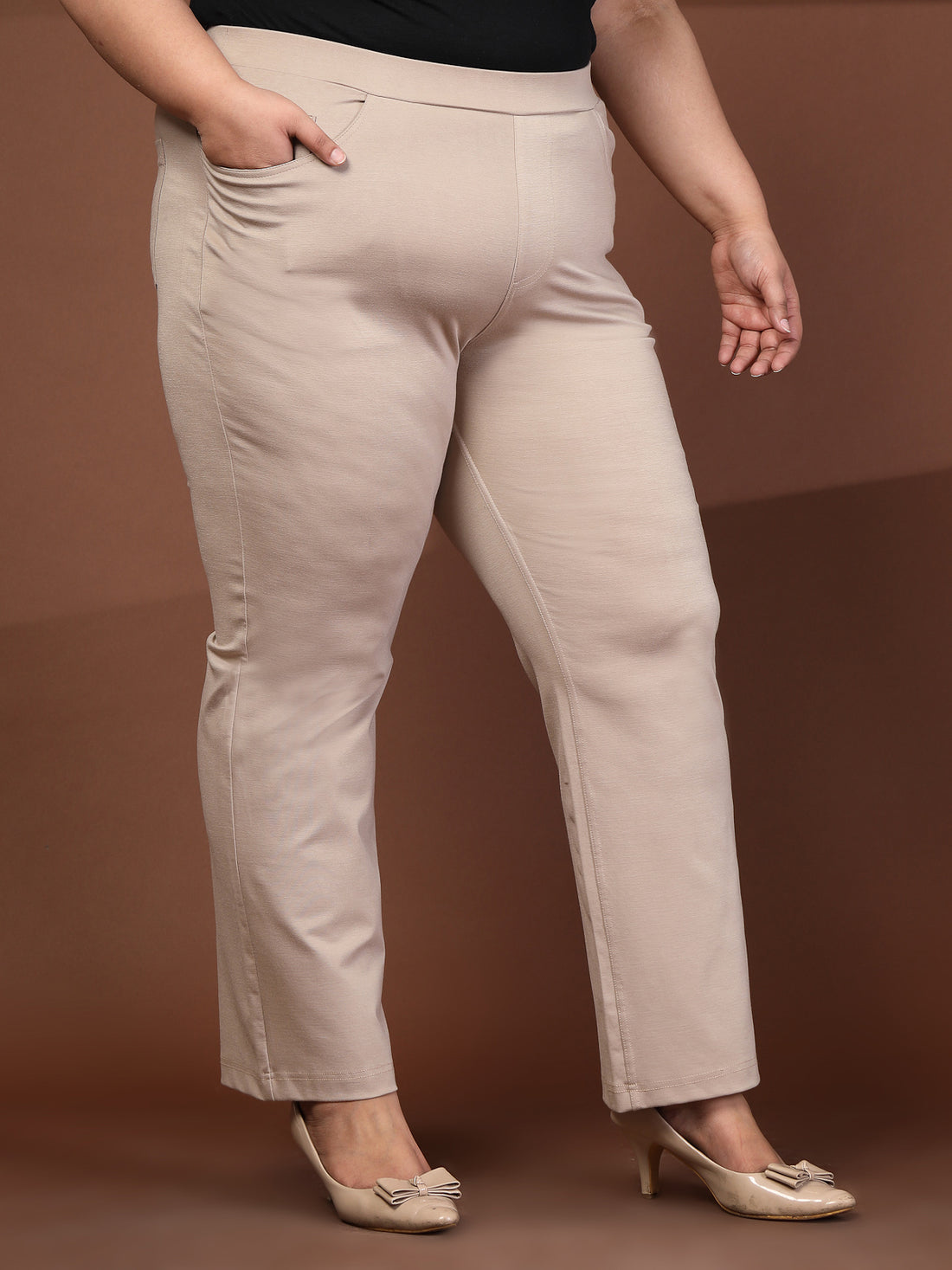 Plus Size Ankle Length Gym Tights