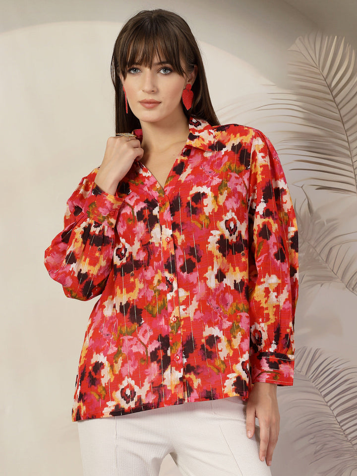 Women Floral Opaque Printed Casual Cotton Shirt