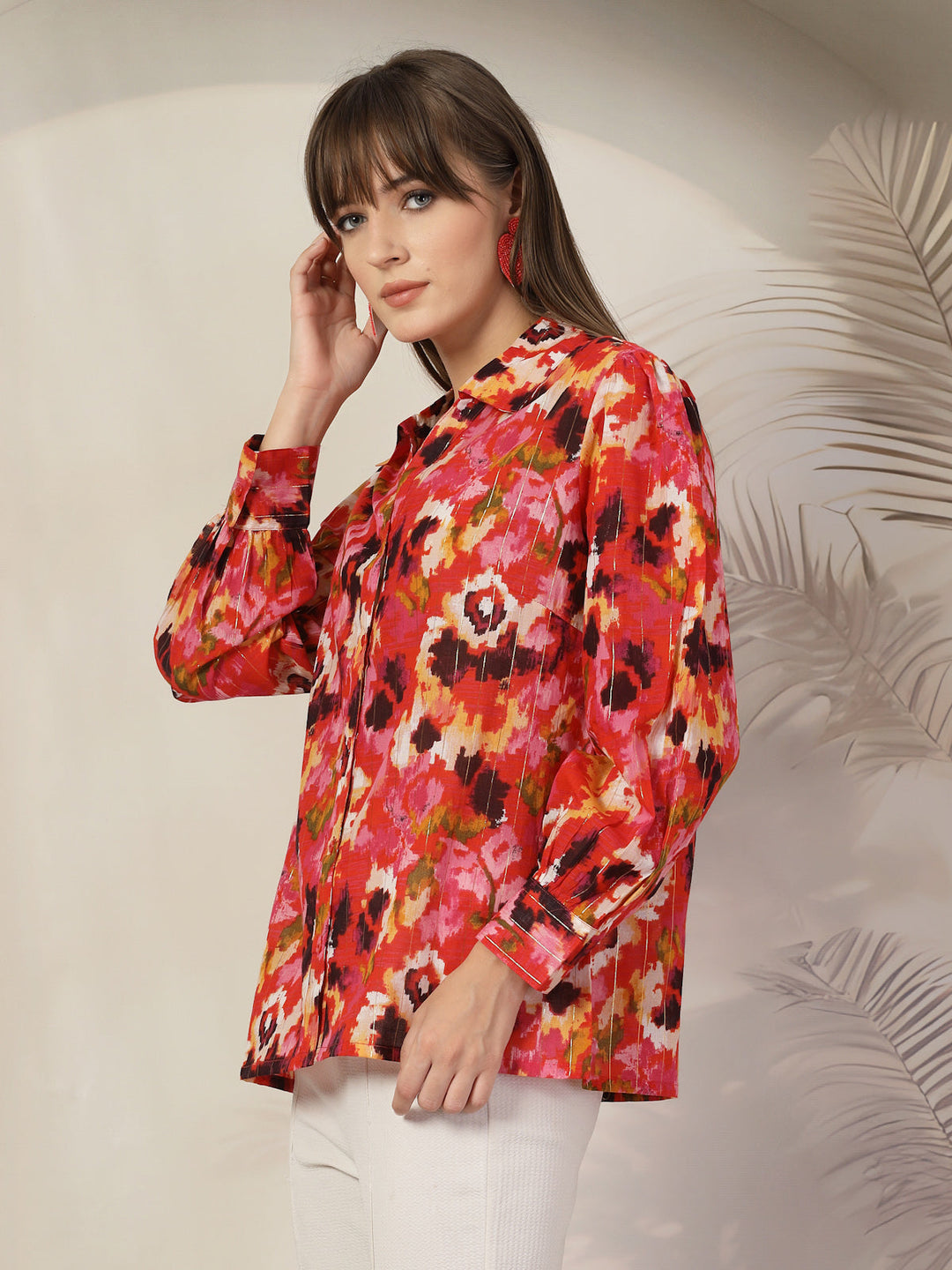 Women Floral Opaque Printed Casual Cotton Shirt