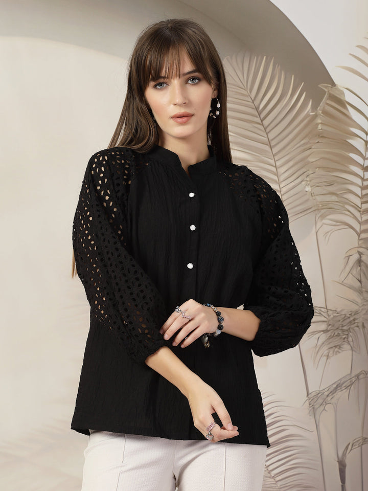 Women Opaque Casual Polyester Shirt