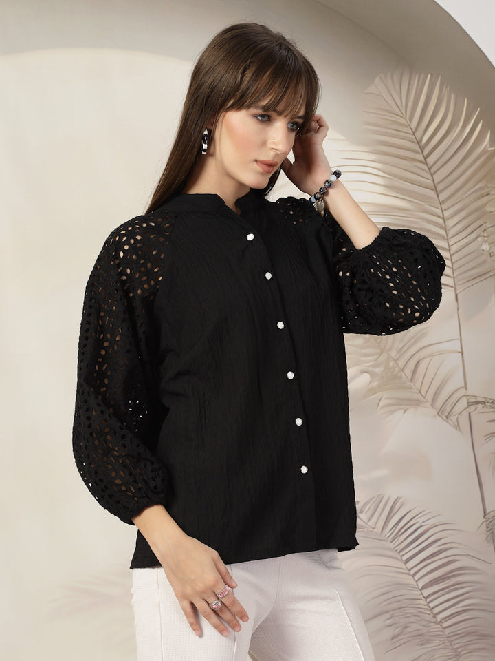 Women Opaque Casual Polyester Shirt