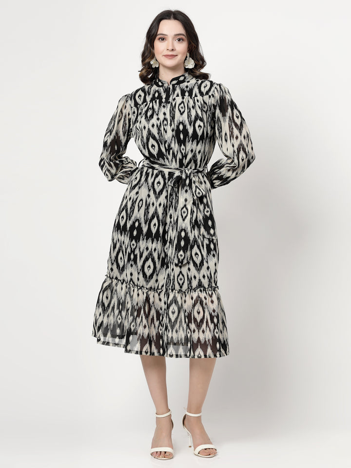 Animal Print A-Line Dress