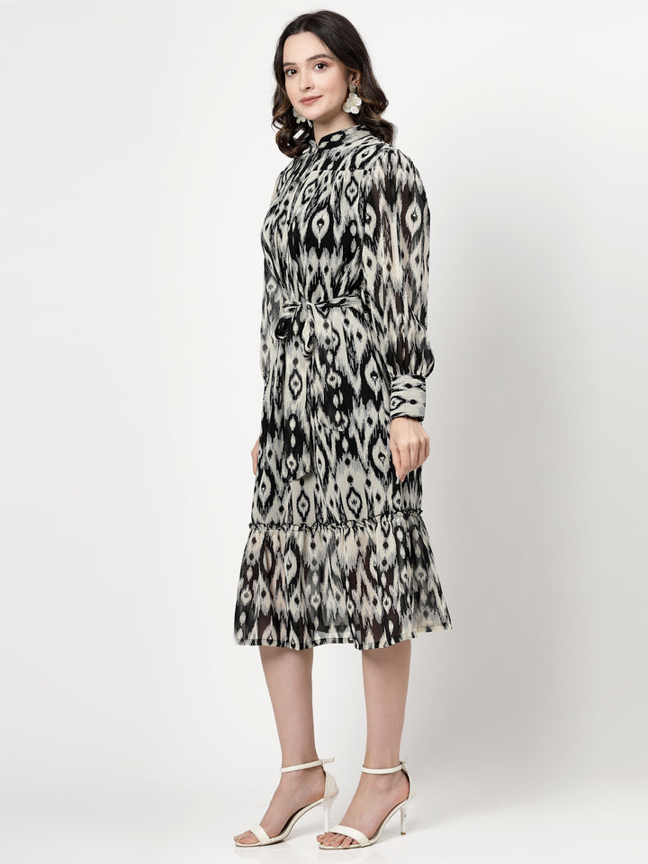 Animal Print A-Line Dress