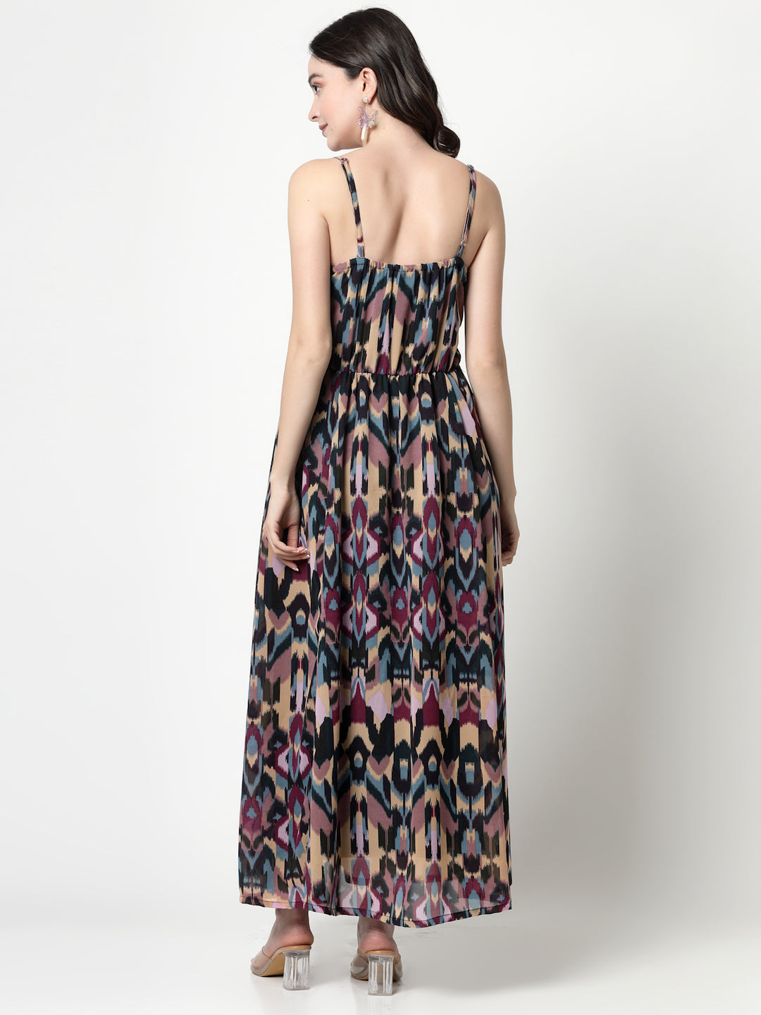 Print Fit & Flare Midi Dress