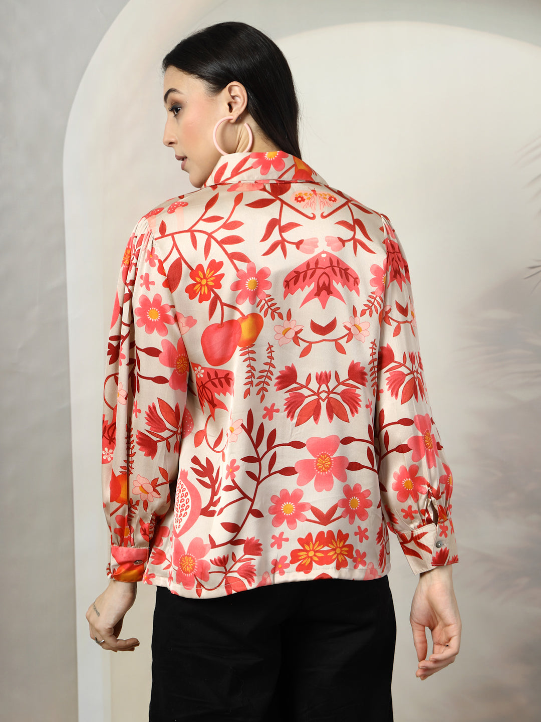 Women Standard Floral Opaque Printed Casual Shirt