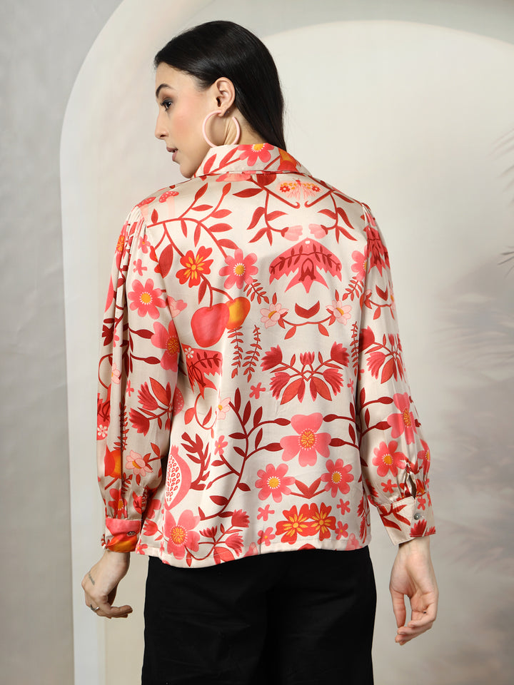 Women Standard Floral Opaque Printed Casual Shirt