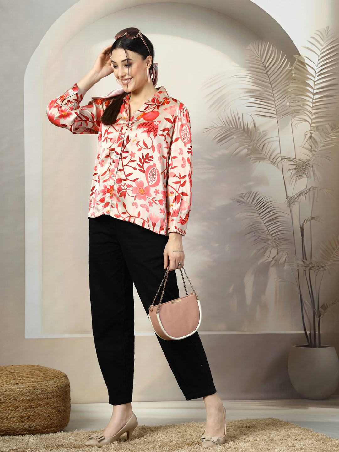 Women Standard Floral Opaque Printed Casual Shirt