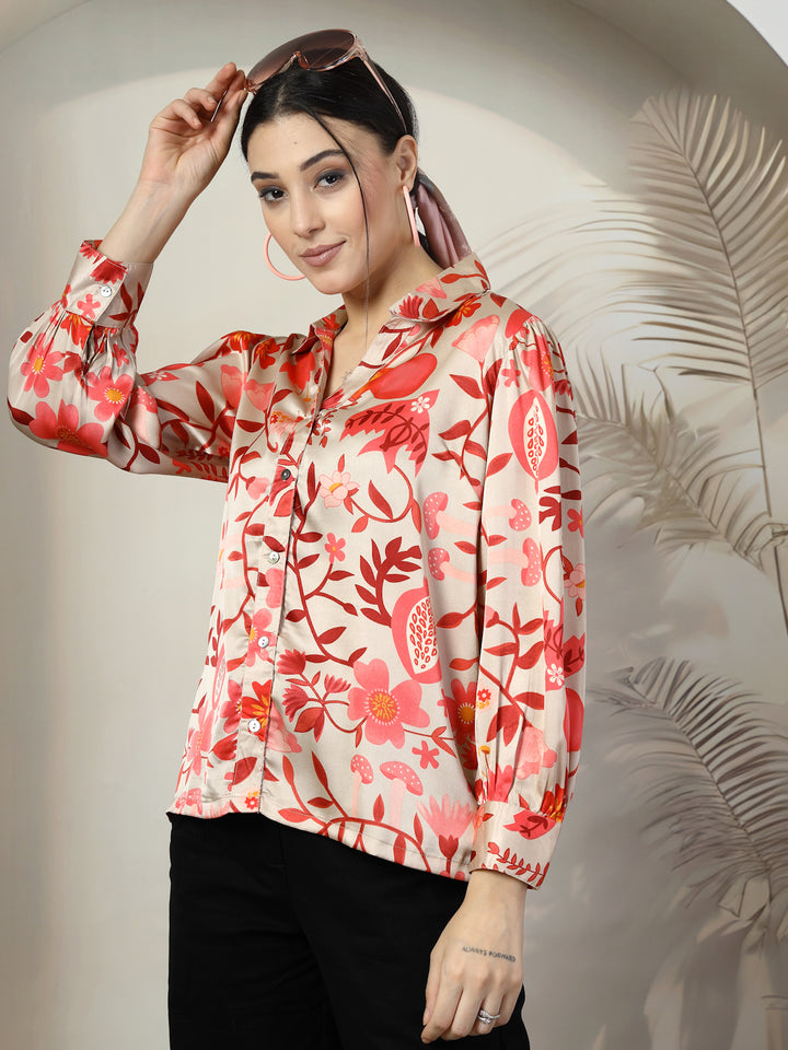 Women Standard Floral Opaque Printed Casual Shirt