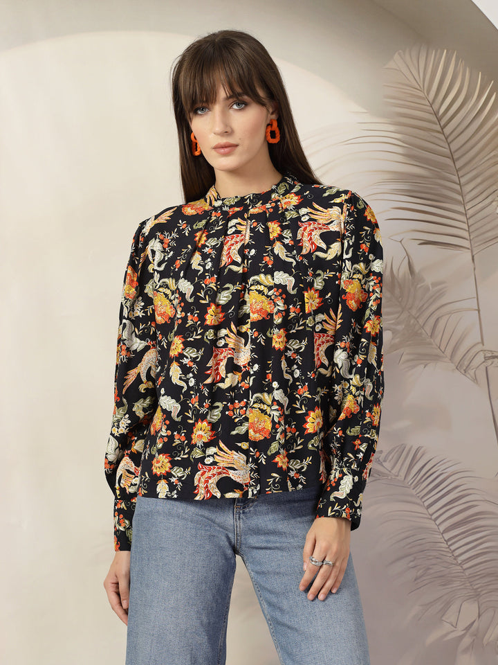 Floral Print Cotton Top