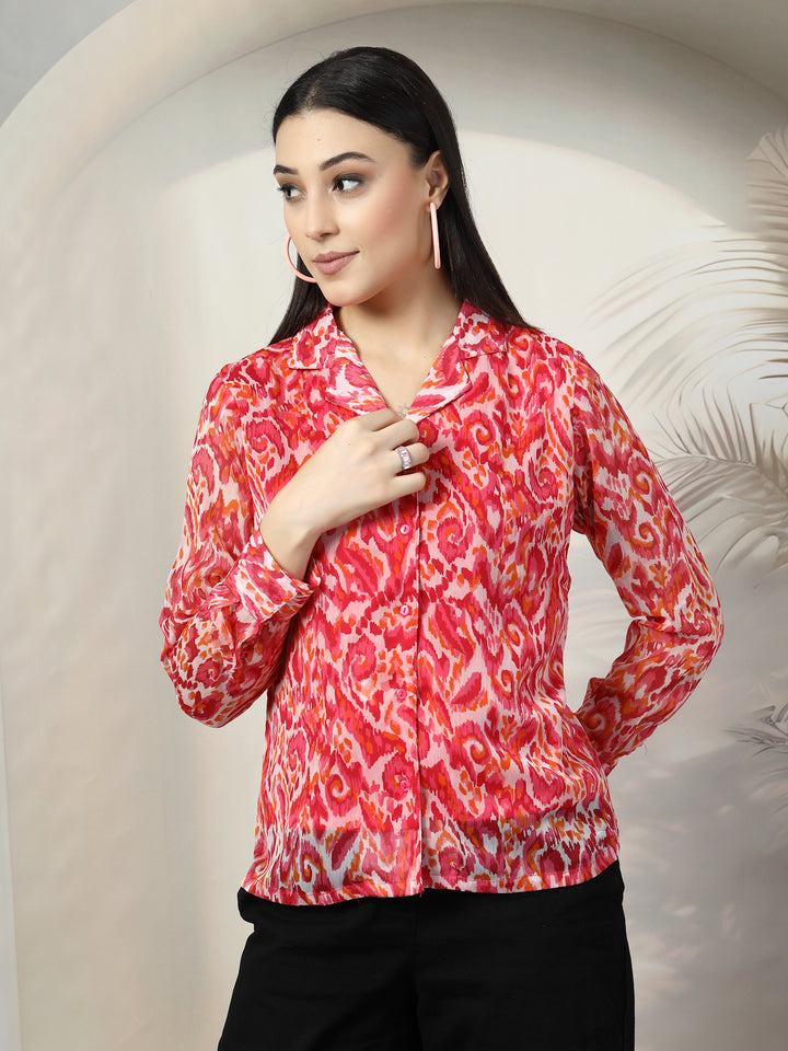 Women Standard Floral Opaque Printed Casual Shirt