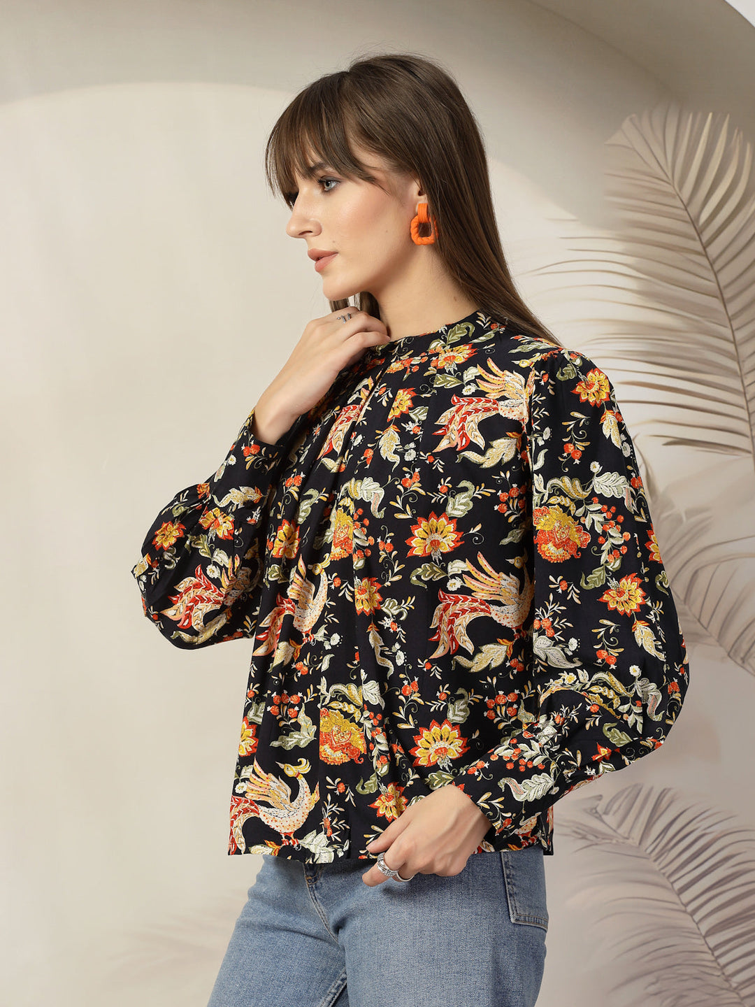 Floral Print Cotton Top