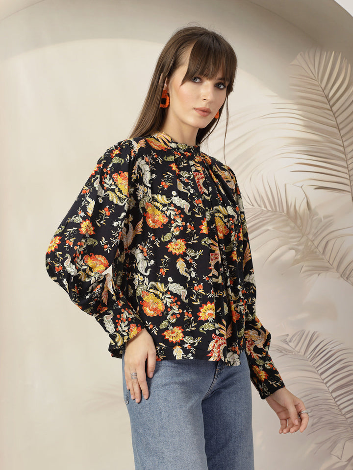 Floral Print Cotton Top