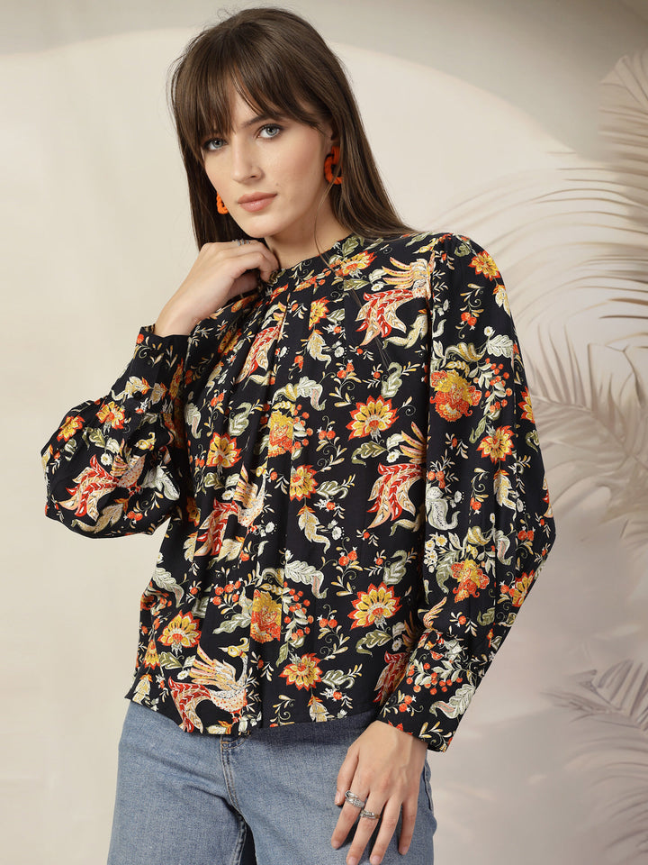 Floral Print Cotton Top